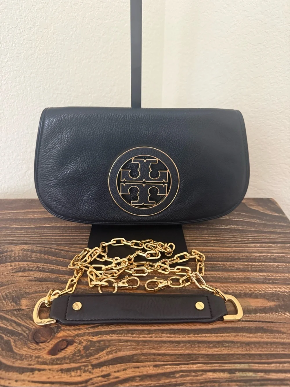 Tory Burch Bombe Reva Flap Clutch / Convertible Chain Crossbody